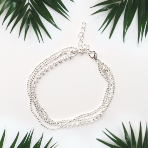 Multilayered Crystal Anklet - Picture 4 of 5
